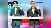 Ｋｉｎｇ＆Ｐｒｉｎｃｅ　最新ＡＩ体験「わくわくドキドキ」…テープカットで左利きの永瀬廉に高橋海人がペース合わせる