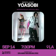 YOASOBIが9月14日に米グラミー・ミュージアムでトーク＆ライブを開催