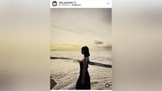 「人魚が現れたかと」吉岡里帆、夕日に照らされた幻想的な姿にうっとり「絵になっている」「シルエットまでも美しい」
